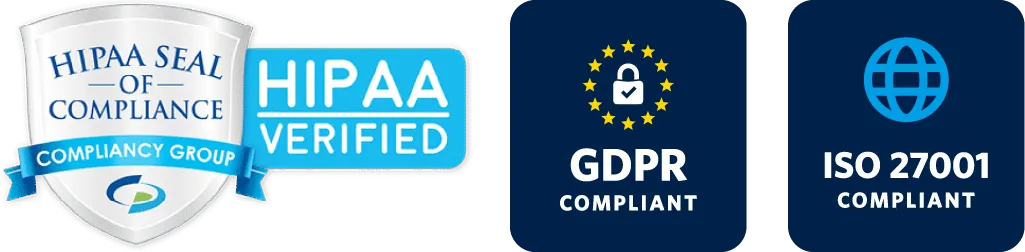 HIPAA, GDPR, ISO 27001 Compliant