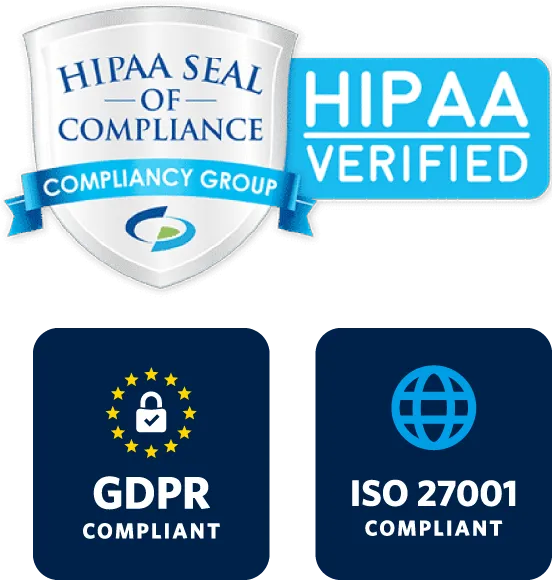 HIPAA, GDPR, ISO 27001 Compliant